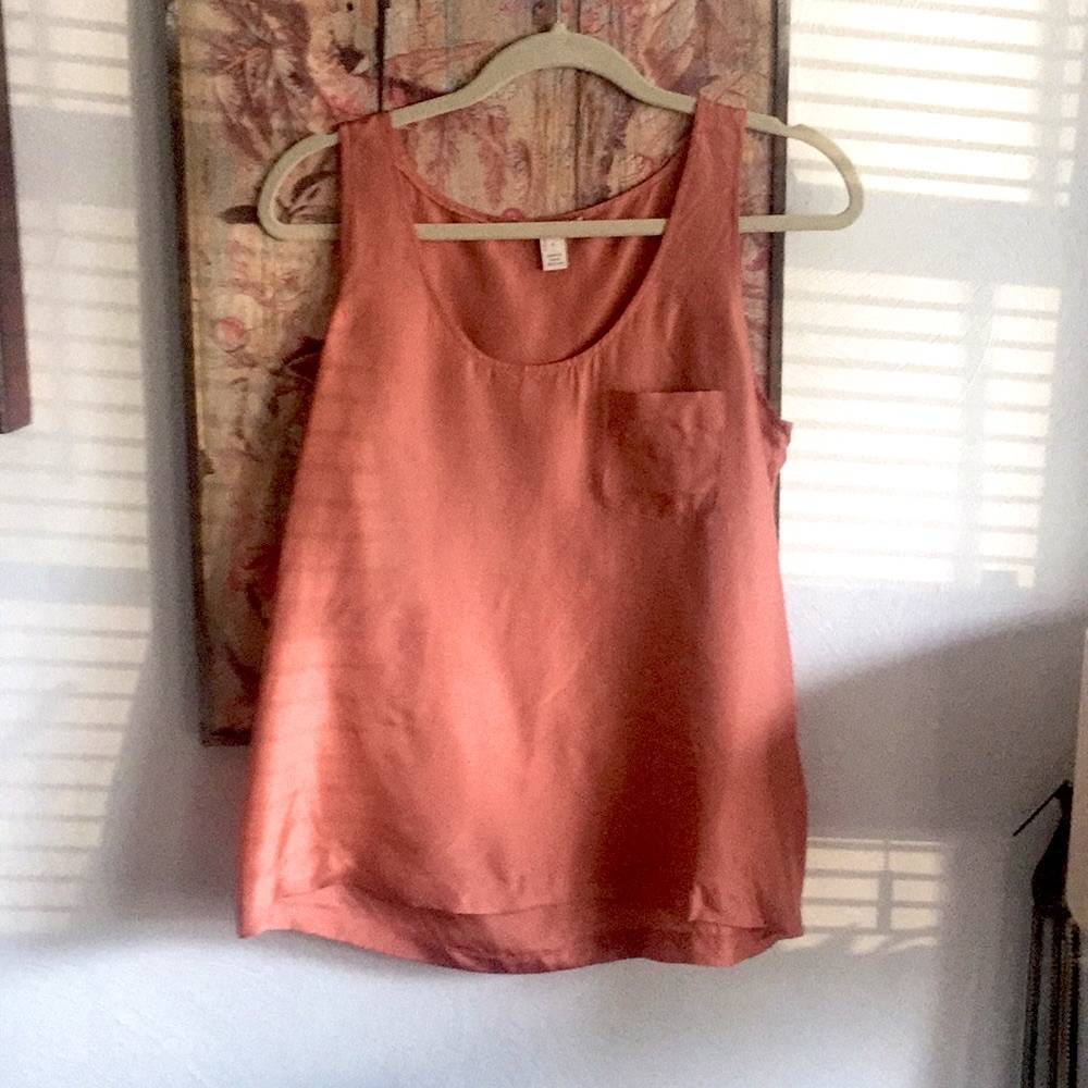 NWOT J. CREW 💯% SILK ORANGE SLVLSS TANKTOP 4